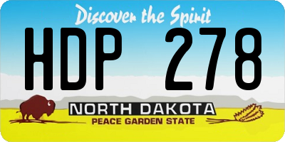 ND license plate HDP278