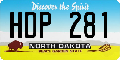 ND license plate HDP281