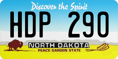 ND license plate HDP290