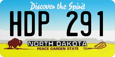 ND license plate HDP291