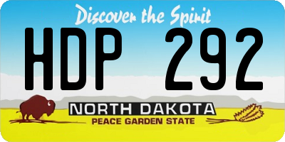 ND license plate HDP292