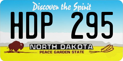 ND license plate HDP295