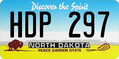 ND license plate HDP297