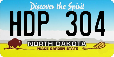 ND license plate HDP304