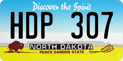 ND license plate HDP307