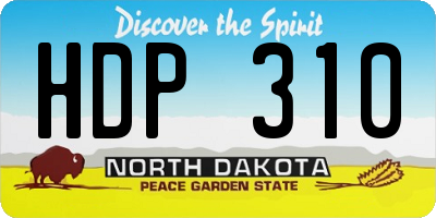 ND license plate HDP310