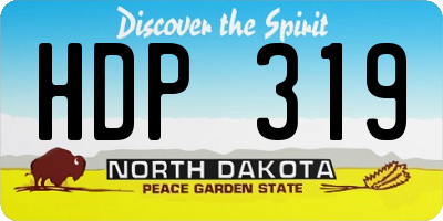 ND license plate HDP319