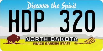 ND license plate HDP320