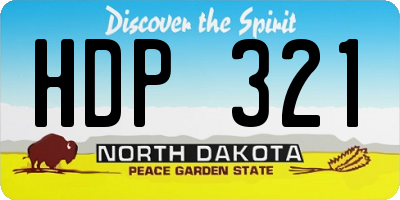 ND license plate HDP321