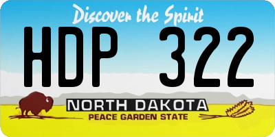 ND license plate HDP322