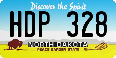 ND license plate HDP328