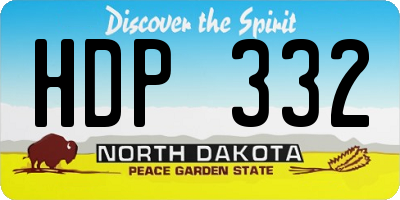 ND license plate HDP332