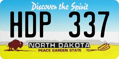 ND license plate HDP337