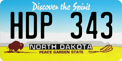 ND license plate HDP343
