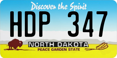 ND license plate HDP347