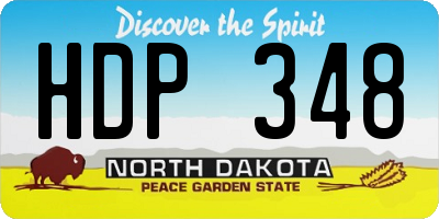 ND license plate HDP348
