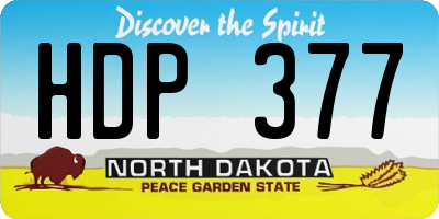 ND license plate HDP377