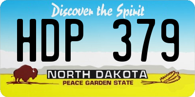 ND license plate HDP379