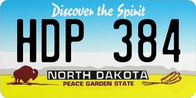 ND license plate HDP384