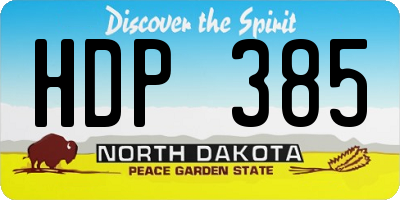ND license plate HDP385