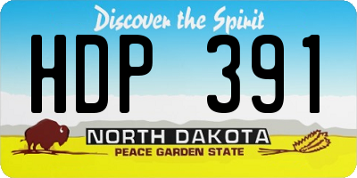 ND license plate HDP391