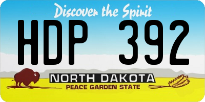 ND license plate HDP392