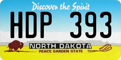 ND license plate HDP393
