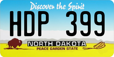 ND license plate HDP399