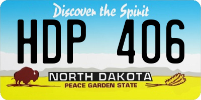ND license plate HDP406