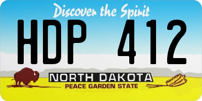 ND license plate HDP412