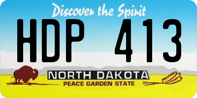 ND license plate HDP413