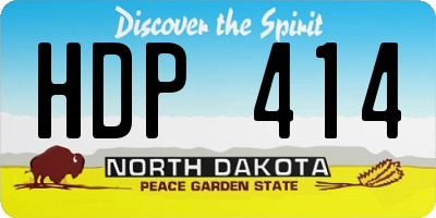 ND license plate HDP414