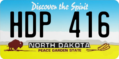 ND license plate HDP416