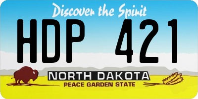 ND license plate HDP421