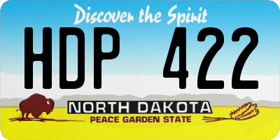 ND license plate HDP422