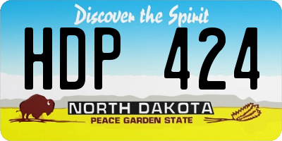 ND license plate HDP424