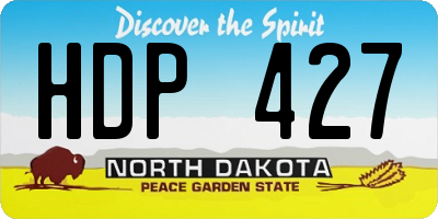 ND license plate HDP427