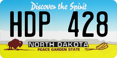 ND license plate HDP428