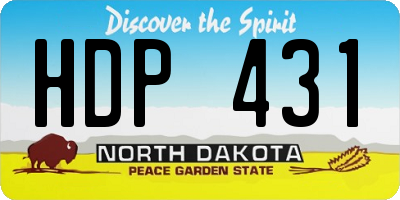 ND license plate HDP431