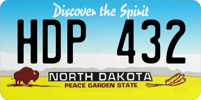 ND license plate HDP432