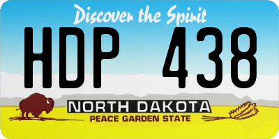 ND license plate HDP438