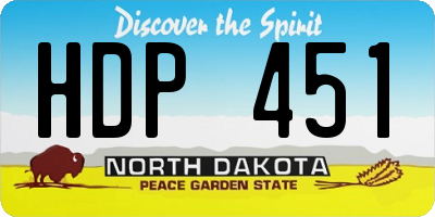 ND license plate HDP451