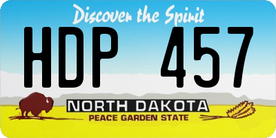 ND license plate HDP457