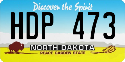 ND license plate HDP473