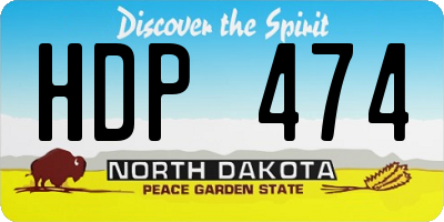 ND license plate HDP474