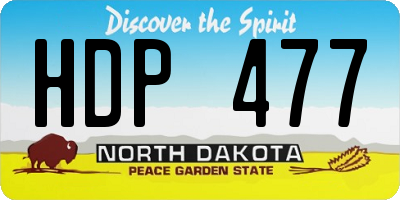 ND license plate HDP477