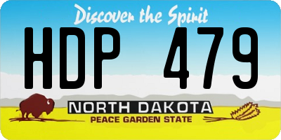 ND license plate HDP479