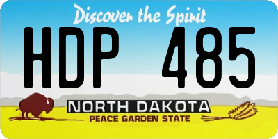 ND license plate HDP485