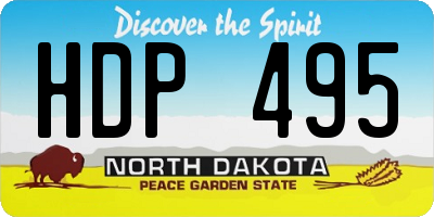 ND license plate HDP495