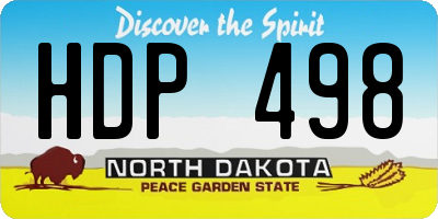 ND license plate HDP498